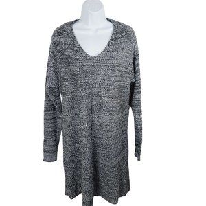 derek heart plus size grey knit dress  2X black white